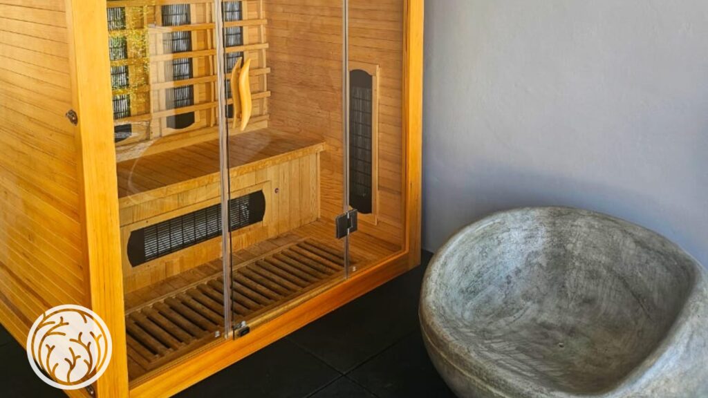 Infrared sauna at Ochre & Ash Guesthouse